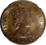 JERSEY Elizabeth II 1954 1/12 Shilling Liberat. 1945 NGC MS63 BN TOP GRADE KM#20