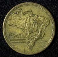 BRAZIL Aluminum-Bronze 1944 2 Cruzeiros WWII Issue KM# 559 (27 657)