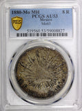 Mexico Silver 1880 Mo MH 8 Reales PCGS AU53 Mexican Mint KM# 377.10 (27)
