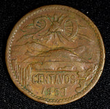 MEXICO  Bronze 1957 Mo 20 Centavos  KM# 440 (27 540)