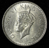 India-British George VI Silver 1941 (B) Rupee Mint Luster aUNC KM# 556  (28 606)