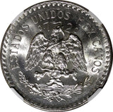 Mexico ESTADOS UNIDOS MEXICANOS Silver 1938 M Peso NGC MS64 GEM BU KM# 455 (4)