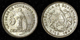 Guatemala Silver 1943 5 Centavos Philadelphia Mint UNC KM# 238.2 (28 124)