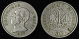 Haiti General Pierre Nord-Alexis 1907 50 Centimes 1st Year Type KM# 56 (27 992)