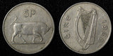 Ireland Republic Copper-Nickel 1969 5 Pence Bull 1st Year Type KM# 22 (28 370)