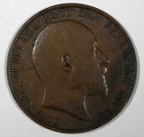 Great Britain Edward VII Bronze 1907 1 Penny KM# 794.2 (28 191)