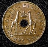 Rhodesia And Nyasaland Bronze 1957 1/2 Penny aUNC-UNC KM# 1 (28 253)
