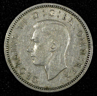 Great Britain George VI 1950 6 Pence KM# 875 (27 388)