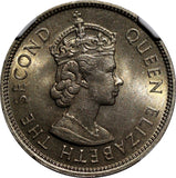 Mauritius Elizabeth II 1965 /2 Rupee 1st Year  NGC MS65 TOP GRADED KM# 37.1 (19)