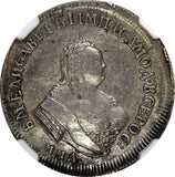 RUSSIA Elizabeth Silver 1751 MMD 1/4 Rouble Red Mint NGC AU DETAILS  C# 17 (12)