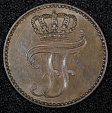 German States MECKLENBURG-SCHWERIN 1864 A 3 Pfennig LAST YEAR XF KM# 310 (187)