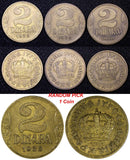 YUGOSLAVIA Petar II 1938 2 Dinara KM# 20 RANDOM PICK (1 COIN ) (24 370)