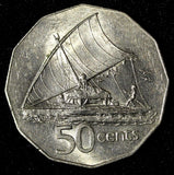 Fiji Elizabeth II Copper-Nickel 1975 50 Cents 31.5 mm KM# 36 (28 647)