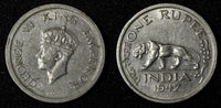 India-British George VI Nickel 1947 Rupee KM# 559 (27 607)