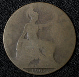 GREAT BRITAIN Edward VII Bronze 1904 1 Penny KM# 794.2 (28 936)
