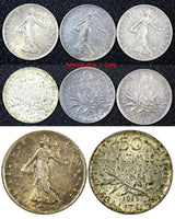 FRANCE Silver 1919 50 Centimes XF/aUNC KM# 854 RANDOM PICK (1 Coin)  (24 703)