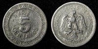 Mexico ESTADOS UNIDOS MEXICANOS Nickel 1913 M 5 Centavos KM# 421 (27 438)