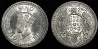 India-British George VI Silver 1945 (B) Rupee KM# 557.1 (27 311)