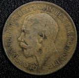 Great Britain George V Bronze 1916 1/2  Penny KM# 809 (24 231)