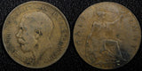 Great Britain George V Bronze 1916 1/2  Penny KM# 809 (24 231)