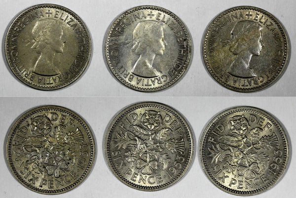 GREAT BRITAIN Elizabeth II 1953 6 Pence 1 Year Type KM# 889 RANDOM PICK (1 Coin)