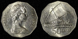 Fiji Elizabeth II Copper-Nickel 1975 50 Cents 31.5 mm KM# 36 (28 647)