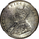 India-British George V Silver 1913 (B) Rupee NGC MS62 Bombay KM# 524 (048)
