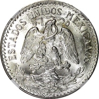 Mexico ESTADOS UNIDOS Silver 1944 M 50 Centavos NGC MS66 GEM BU KM# 447 (041)