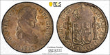 MEXICO War Of Independence ZACATECAS 1817 Zs AG 8 Reales PCGS AU53 TOP KM# 111.5
