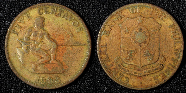 Philippines Brass 1963 5 Centavos KM# 187 (28 110)