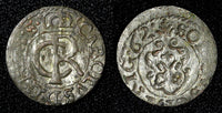 Livonia Riga CARL XI of Sweden (1660-1697)Silver 1662 Solidus,Schilling KM#55(7)