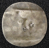 IRELAND Silver 6 PENCE Countermark on both side "BG" 0,89g.ex. David Bailey  (9)
