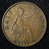 Great Britain George V Bronze 1926 1/2  Penny KM# 824 (28 903)