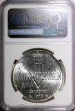 Norway Olav V Silver 1970 25 Kroner NGC MS64 Anniversary of Liberation KM#414(2)