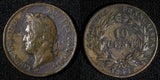 French Colonies Guadeloupe Louis- Philippe Bronze 1841 10 Centimes KM# 13 (863)