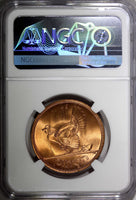 Ireland Republic Bronze 1968 Penny NGC MS66 RD NICE RED Hen with chicks KM11 (3)