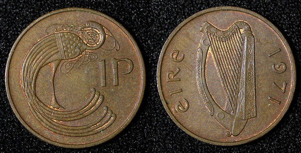 Ireland Republic Bronze 1971 1 Penny KM# 20 (28 032)