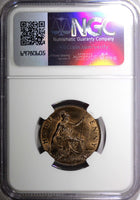 Great Britain Edward VII 1902 1/2 Penny HIGH SEA LEVEL NGC MS63 RB KM# 793.2 (3)