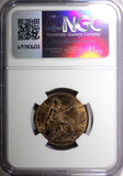 Great Britain Edward VII 1902 1/2 Penny HIGH SEA LEVEL NGC MS63 RB KM# 793.2 (3)