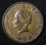Mexico Bronze 1953 5 Centavos Josefa Ortiz de Domínguez KM# 424 (27 424)