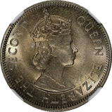 Malaya & British Borneo Elizabeth II 1961 20 Cents NGC MS65 Light Toned KM# 3(2)