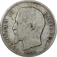 FRANCE Napoleon III Silver 1854 A 50 Centimes KM# 794.1 (25 220)