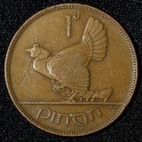 Ireland Republic Bronze 1933 1 Penny hen with chicks BETTER DATE KM# 3 (975)