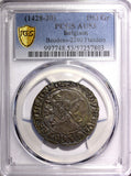 Belgium Flanders Philip III (1428-1430) Silver Double Gros PCGS AU53 TOP GRADED