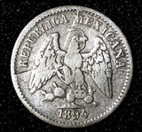MEXICO Silver 1894 Ca M 5 Centavos Chihuahua Mintage-108.000 KM# 398.1 (28 435)