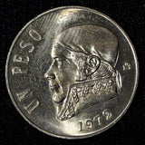 MEXICO 1972 Mo  Peso José Maria Teclo Morelos UNC KM# 460 (30 109)