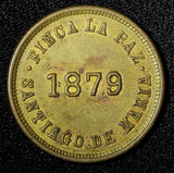 EL SALVADOR. 1879 Finca La Paz. Brass Token 29mm Rulau-Usu 40 (28 053)