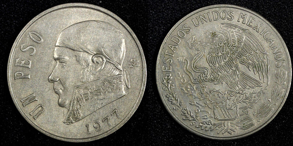 Mexico ESTADOS UNIDOS MEXICANOS 1977 Mo Peso José Morelos KM#460 (27 286)