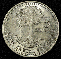 GUATEMALA Copper-Nickel  1985  5 Centavos Guatemala City Mint KM# 276.3 (24 681)