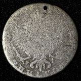 Russia Catherine II Silver (1767-1770) MMD EI Polupoltinnik 4.88g. C# 65a (699)